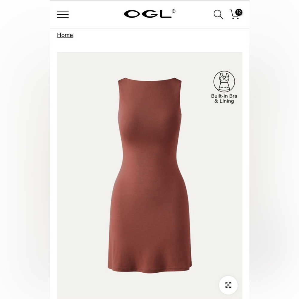OGL Backless Mini Dress in Georgia Clay
